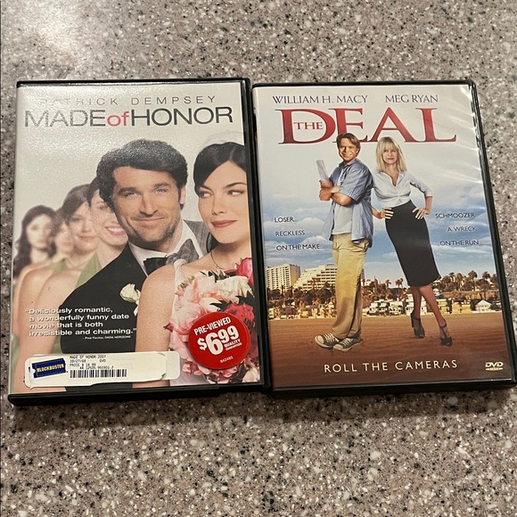 2 Chick Flicks, RomCom DVDs: Made of Honor and The Deal - Picture 1 of 8